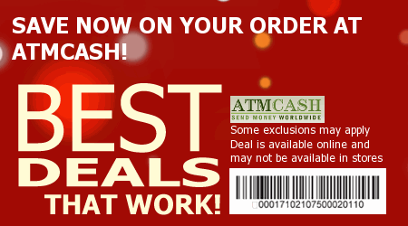 ATM Cash Coupon Code
