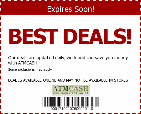 ATM Cash Promo Code