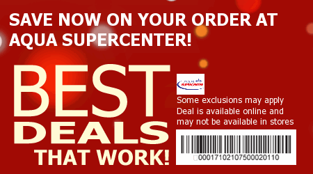 Aqua Supercenter Coupon Code