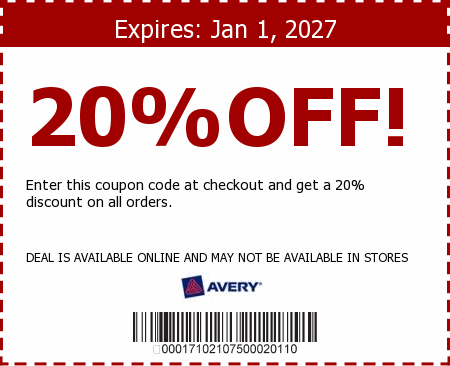 Avery Promo Code
