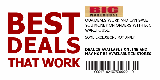 BIC Warehouse Coupons