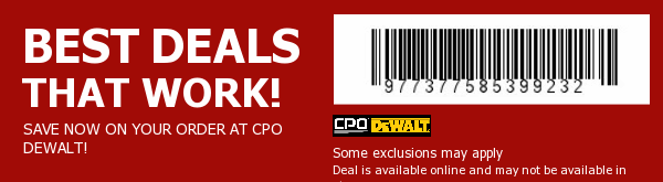 CPO DEWALT Coupon