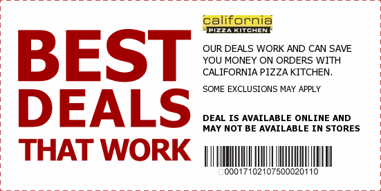 California Pizza Kitchen Coupons