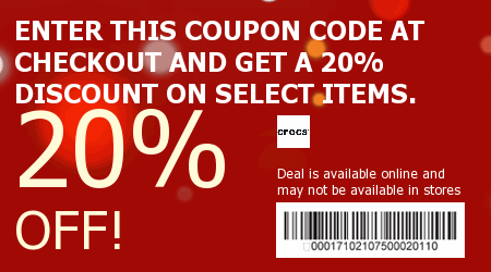 crocs store coupon