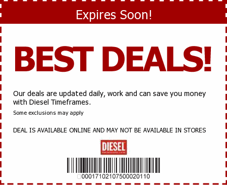 Diesel Time Frames Promo Code