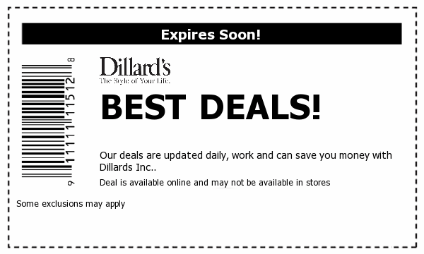 Dillards Coupons: Save 72 w 2015 Coupons  Coupon Codes