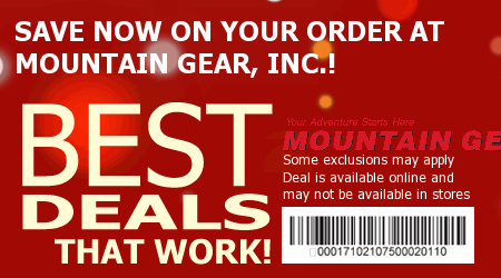 Mountain Gear Coupon Code