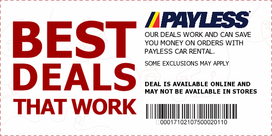 Payless Car Rental Coupons: Save 10 w 2015 Promo Codes  Coupon ...