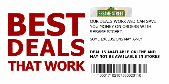 Sesame Street Coupons