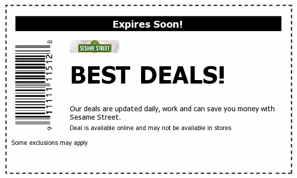 Sesame Street Deals