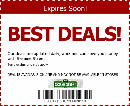 Sesame Street Promo Code