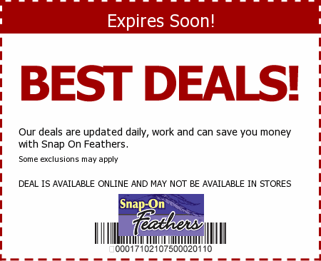 Snap On Feathers Promo Code