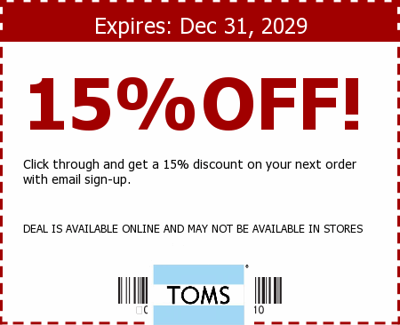 toms discount code